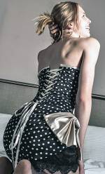 VINTAGE Diva Catwalk Satin Mini Corset Dress SALE